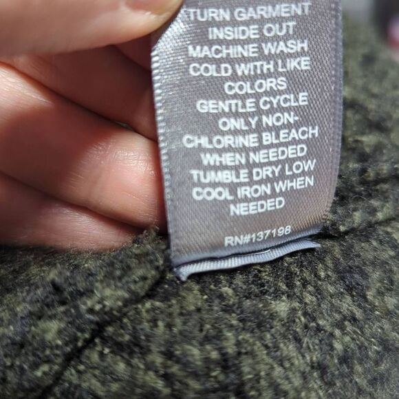 MARLED Reunited green black open front cardigan sweater size small Pockets Long - Picture 10 of 11